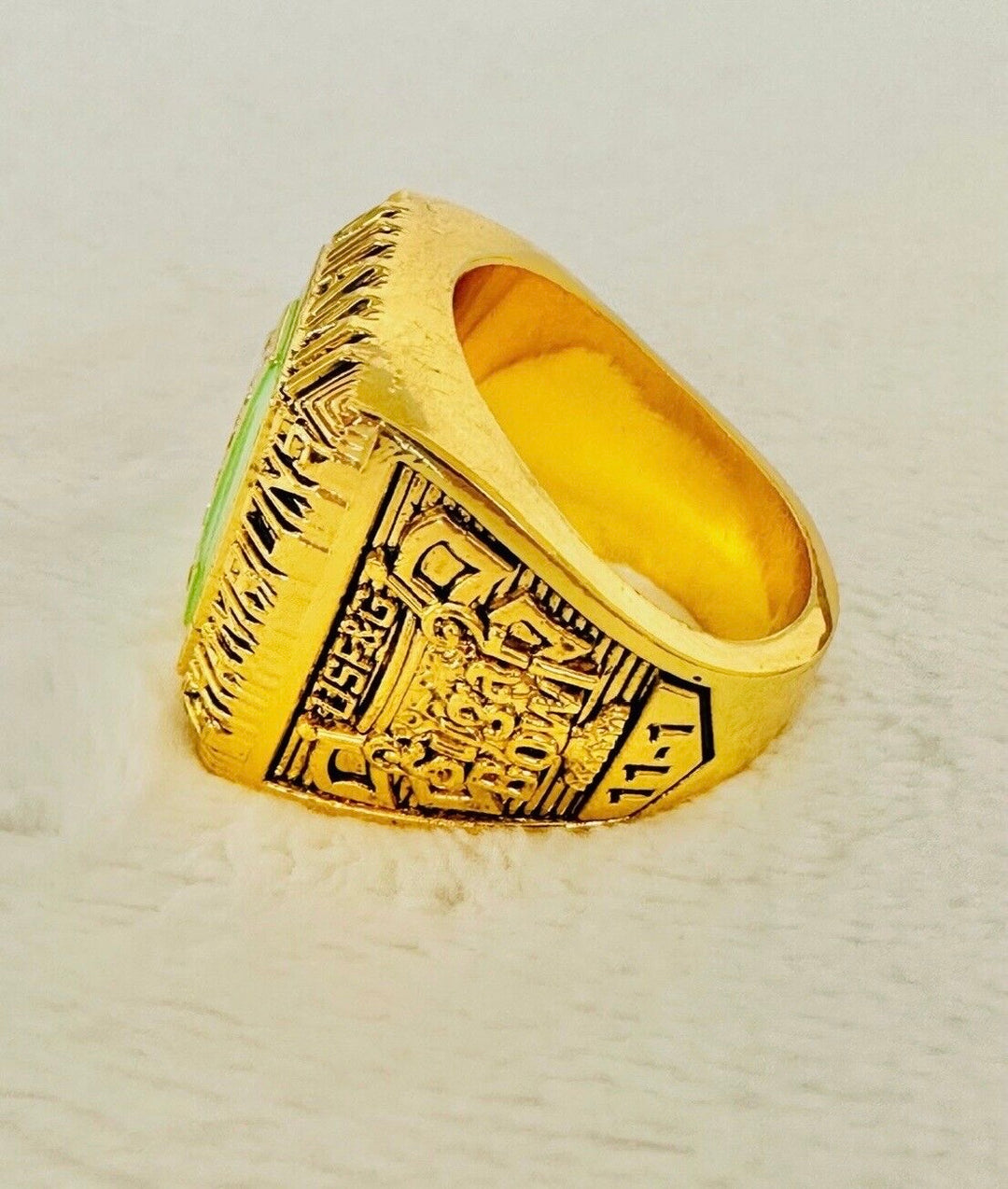 1989 Miami Hurricanes NCAA 18k GP Brass Championship Ring with box, US SHIP