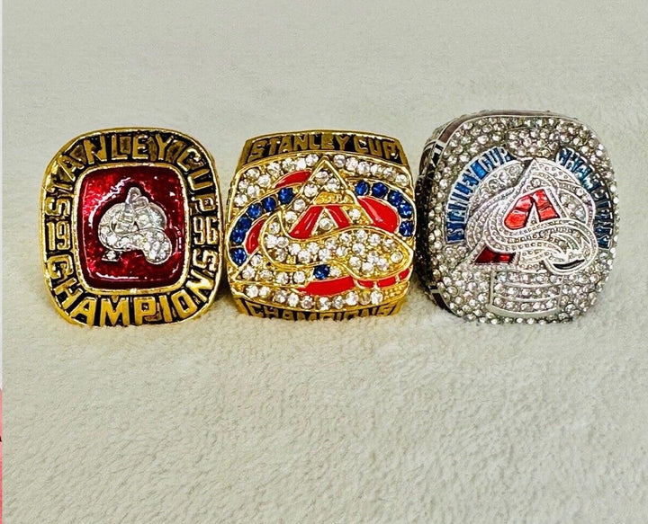 3 PCS Colorado Avalanche Stanley Cup Championship ring Set, US SHIP