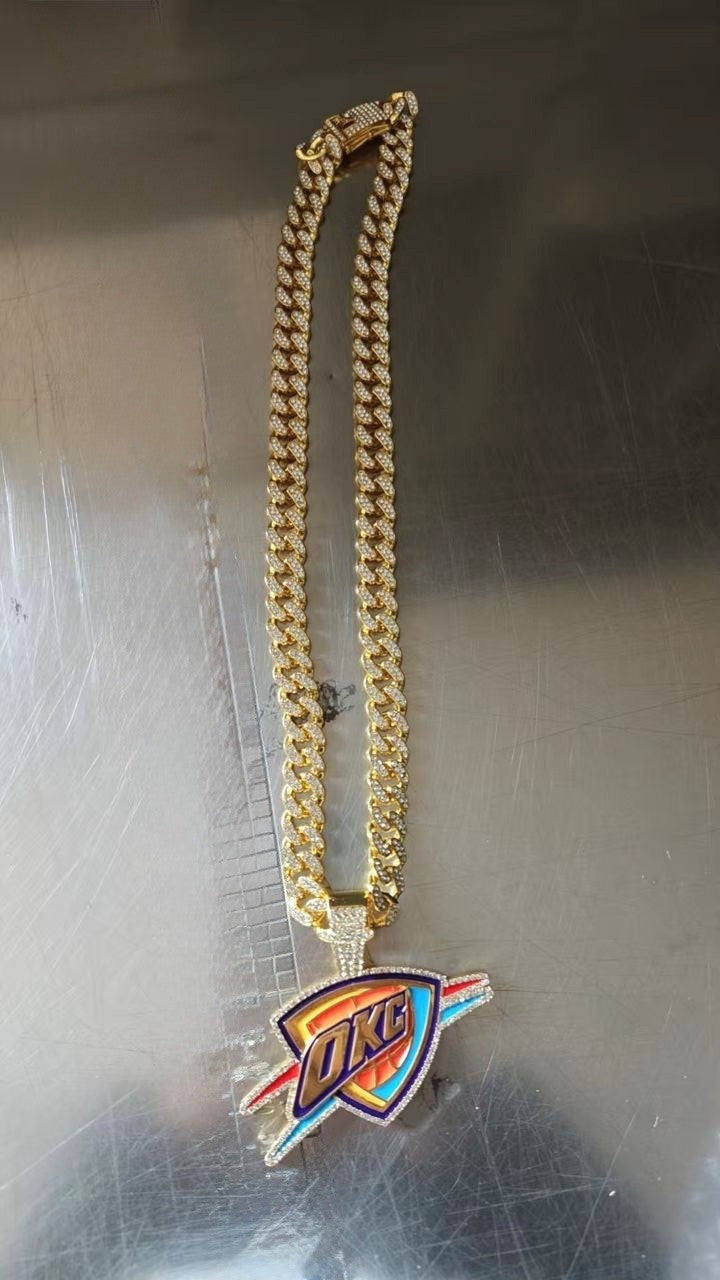 OKC Thunder Iced Cuban Chain 24”, US SHIP - EB Sports Championship Rings